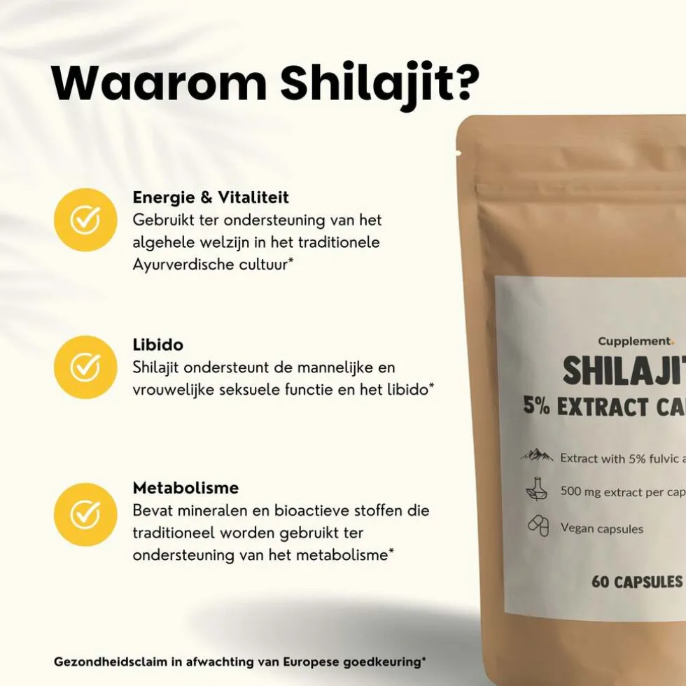 10-korting-cupplement-combide-fnuknlfk-3.webp Outlet Cupplement 10% Korting | Combideal Shilajit Extract (5%) Capsules 500 Mg