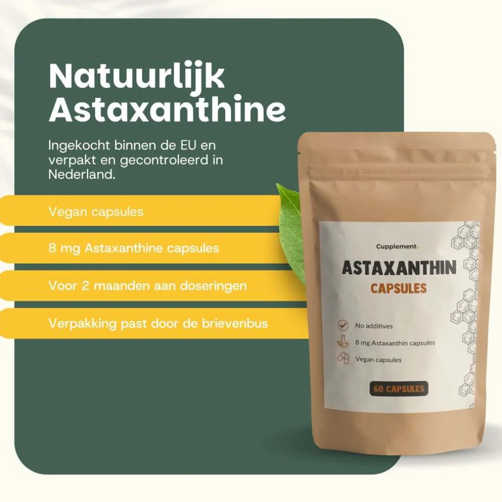 20-korting-cupplement-astaxan-MzorANEA-3.webp Discount Cupplement 20% Korting | Astaxanthine Capsules 8 Mg