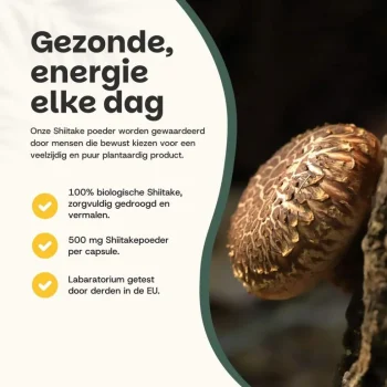 Discount Cupplement 20% Korting | Shiitake Poeder Biologisch