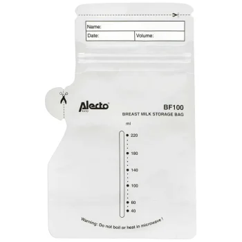 Sale Alecto BF100 - Moedermelk Bewaarzakjes 220 Ml, 100 Stuks