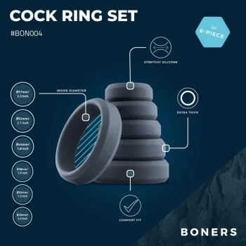 Clearance Boners 6-Delige Cockring Set