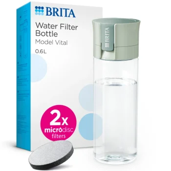 Outlet BRITA Waterfilterfles Vital 0.6L Lichtgroen Inclusief 2 MicroDisc Single Unit
