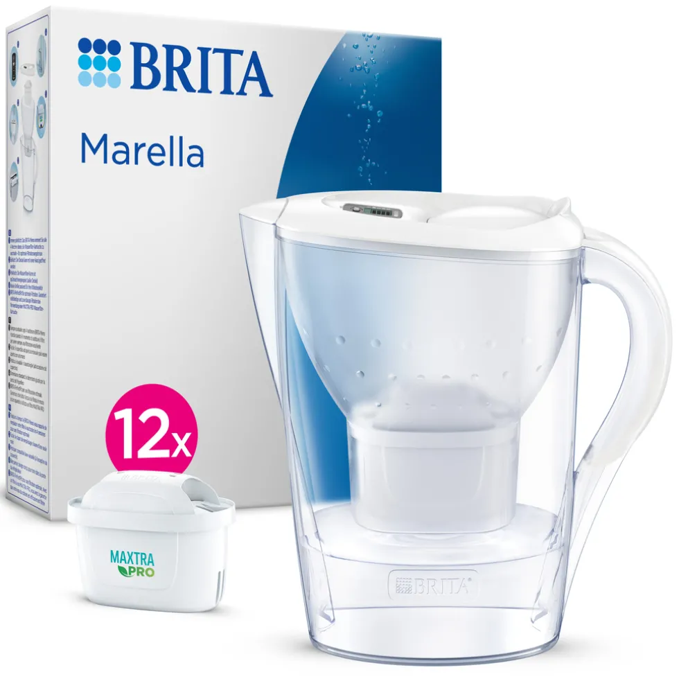 brita-waterfilterkan-marella-c-LjEVztCE-0.webp Outlet BRITA Waterfilterkan Marella Cool 2.4L Wit Incl.12 MAXTRA PRO Waterfilterpatroon