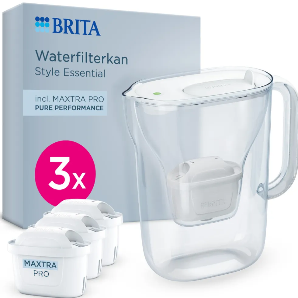 brita-waterfilterkan-style-ess-JEWxAwnL-0.webp Outlet BRITA Waterfilterkan Style Essential Wit (2,4L) Incl. 3x MAXTRA PRO Pure Performance