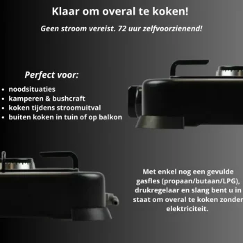 New Brock Electronics Draagbaar 1 Pits Gasfornuis Camping Kookstel