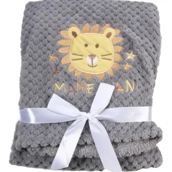 Discount Cangaroo Grijs Freya Leeuw 75 X 105 Cm Wiegdeken