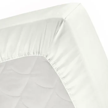 Clearance Cinderella Splittopper Single Split Hoeslaken Katoen Satijn - Ivoor 160x200cm