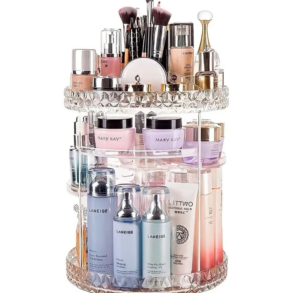 confibel-make-up-organizer-rot-OVgiattq-0.webp Online Confibel Make-up Organizer Roteerbaar 360 Graden Verstelbare Lades