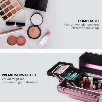 Sale Confibel Opvouwbare Cosmetica Koffer 5 Opbergvakken Beauty Case