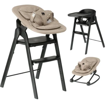 New Deryan Luxe Kinderstoel Met Inklapbare Nougat Bouncer Zwart