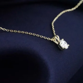 Hot Di Lusso 14K Gouden Collier Met Hanger – 0.25 Ct Lab Grown Diamant