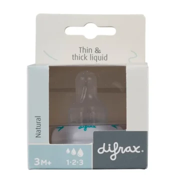Outlet Difrax Natural 1-2-3 3+M Doseerring En Flessenspeen