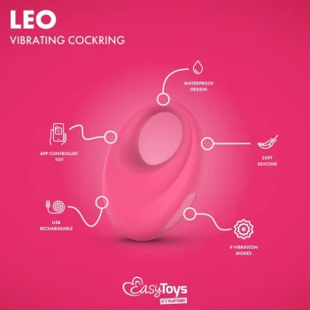 Clearance EasyConnect Vibrerende Cockring Leo Bediening Met App