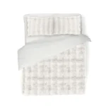 Hot Eleganzzz Dekbedovertrek Bubble Pom Pom Rabbit Fur - Off White 240x200/220cm