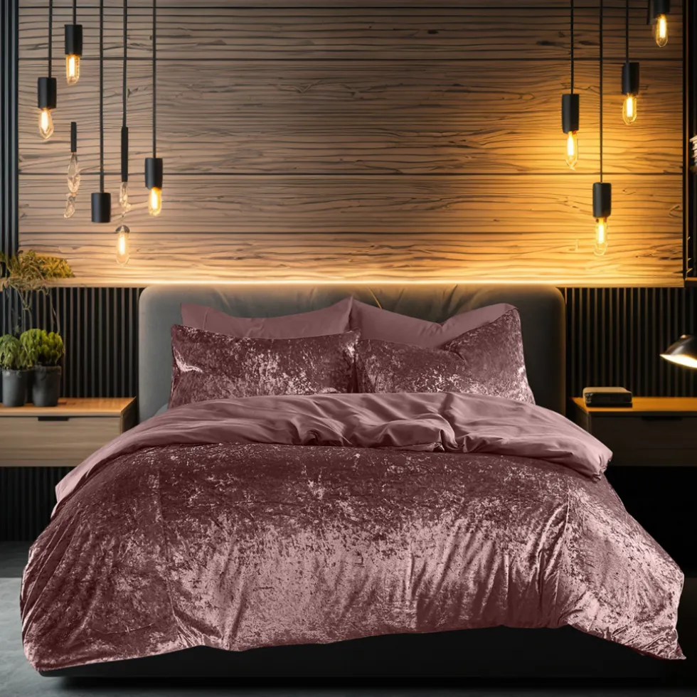 eleganzzz-dekbedovertrek-crush-ycTckQBL-1.webp Best Eleganzzz Dekbedovertrek Crushed Velvet - Rose 200x200/220cm