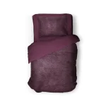 Sale Eleganzzz Dekbedovertrek Flanel Fleece - Bordeaux 140x200/220cm