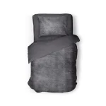 Discount Eleganzzz Dekbedovertrek Flanel Fleece - Dark Grey 140x200/220cm