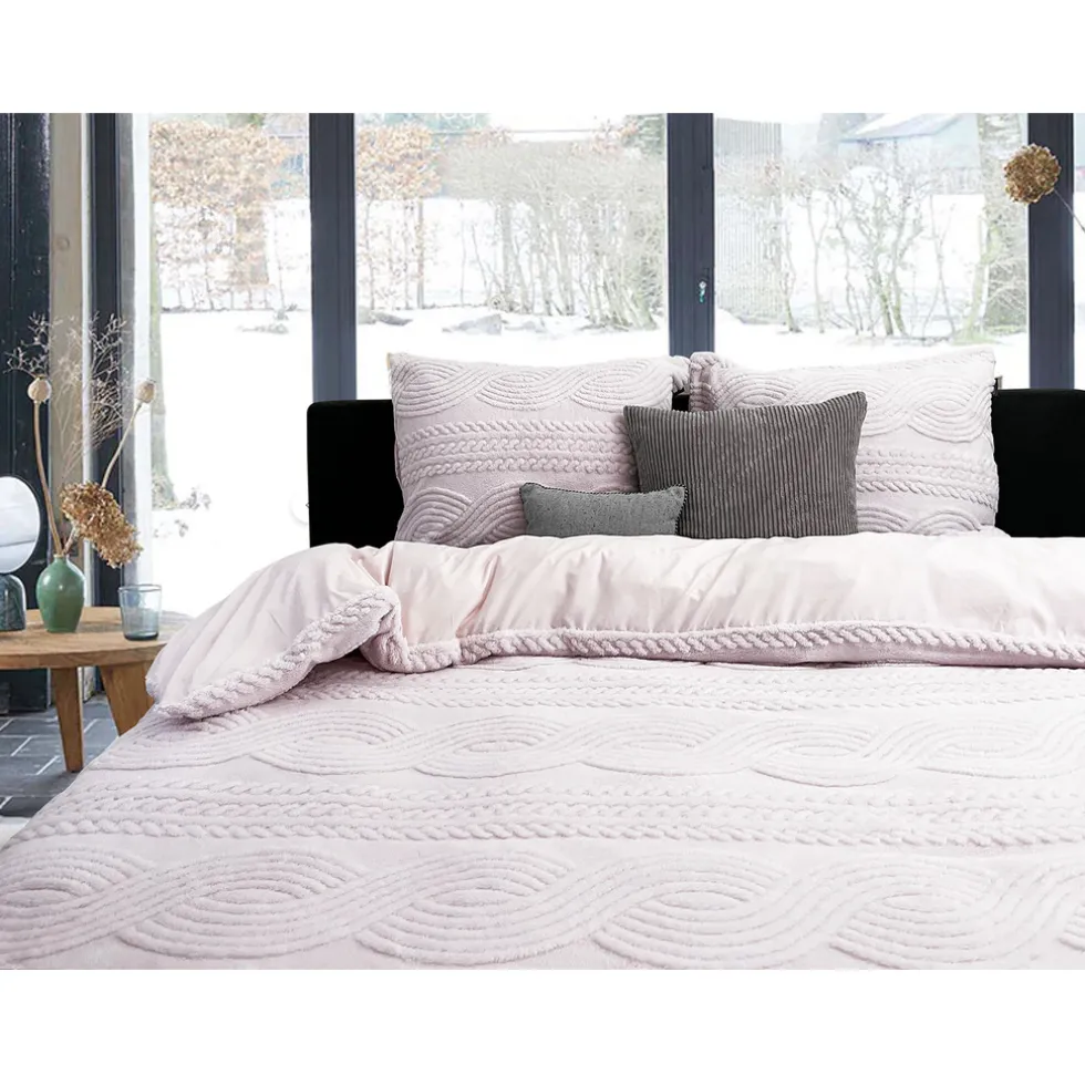 eleganzzz-dekbedovertrek-jacqu-HophmsfM-2.webp Sale Eleganzzz Dekbedovertrek Jacquard Teddy Pluche - Baby Pink 140x200/220cm