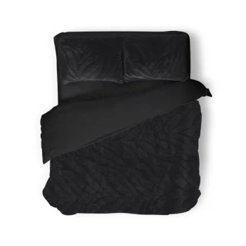 Hot Eleganzzz Dekbedovertrek Jacquard Rabbit Fur - Black 200x200/220cm