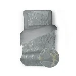 Outlet Eleganzzz Dekbedovertrek Marbel Foil Velvet - Grey 140x200/220cm
