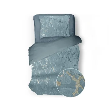 Sale Eleganzzz Dekbedovertrek Marbel Foil Velvet - Mineral 140x200/220cm