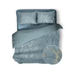 Outlet Eleganzzz Dekbedovertrek Marbel Foil Velvet - Mineral 200x200/220cm