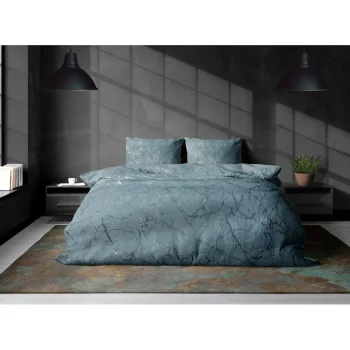 Outlet Eleganzzz Dekbedovertrek Marbel Foil Velvet - Mineral 200x200/220cm