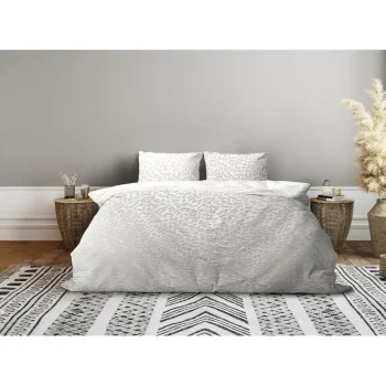 Best Eleganzzz Dekbedovertrek Micro Mink Leopard - Off White 200x200/220cm