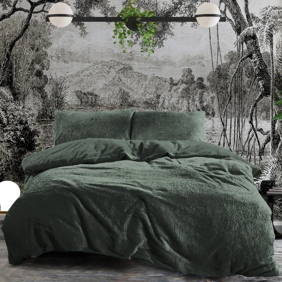 eleganzzz-dekbedovertrek-teddy-UBCSshdc-1.webp Hot Eleganzzz Dekbedovertrek Teddy Pluche - Bottle Green 140x200/220cm