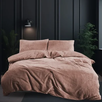 Best Eleganzzz Dekbedovertrek Teddy Pluche - Light Pink 200x200/220cm