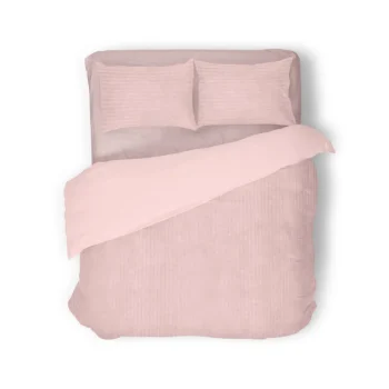 Fashion Eleganzzz Dekbedovertrek Teddy Rib Fleece - Light Pink 200x200/220cm