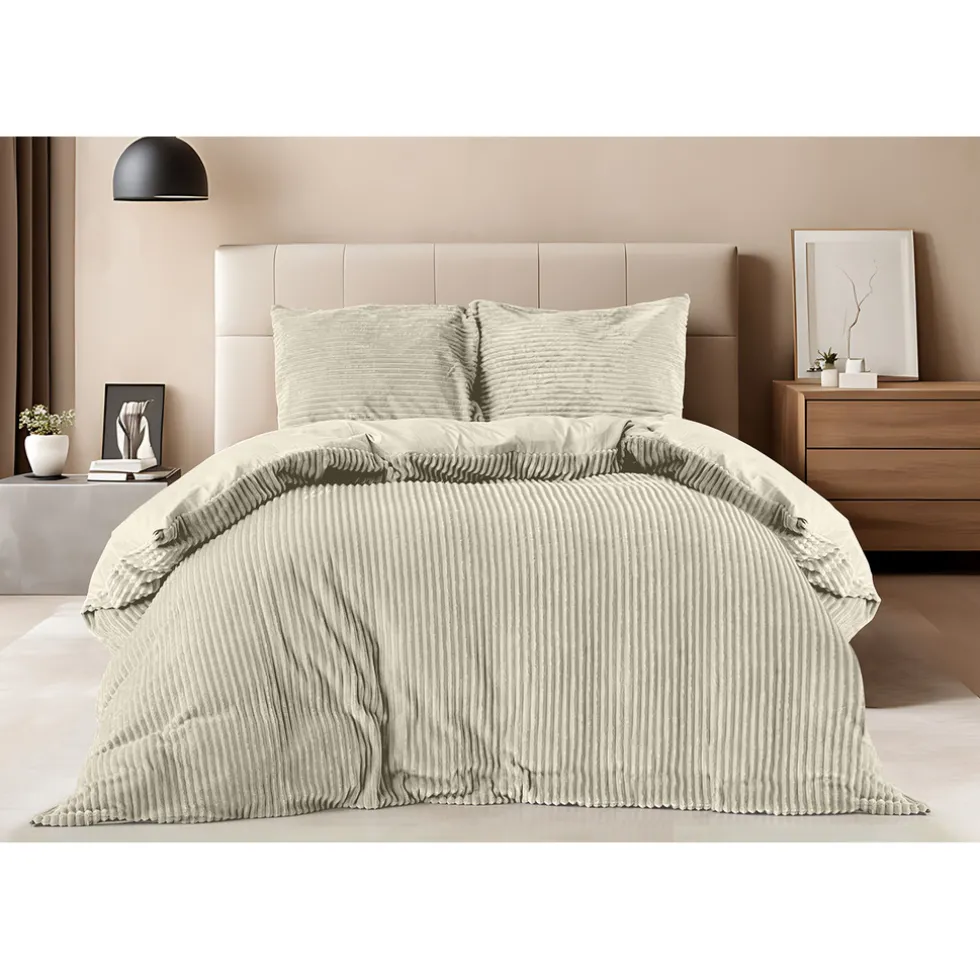 eleganzzz-dekbedovertrek-teddy-xCLrUKng-1.webp Online Eleganzzz Dekbedovertrek Teddy Rib Fleece - Beige 140x200/220cm