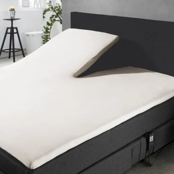 Hot Eleganzzz Splittopper Hoeslaken Jersey Katoen Stretch - Ivoor 160x200cm