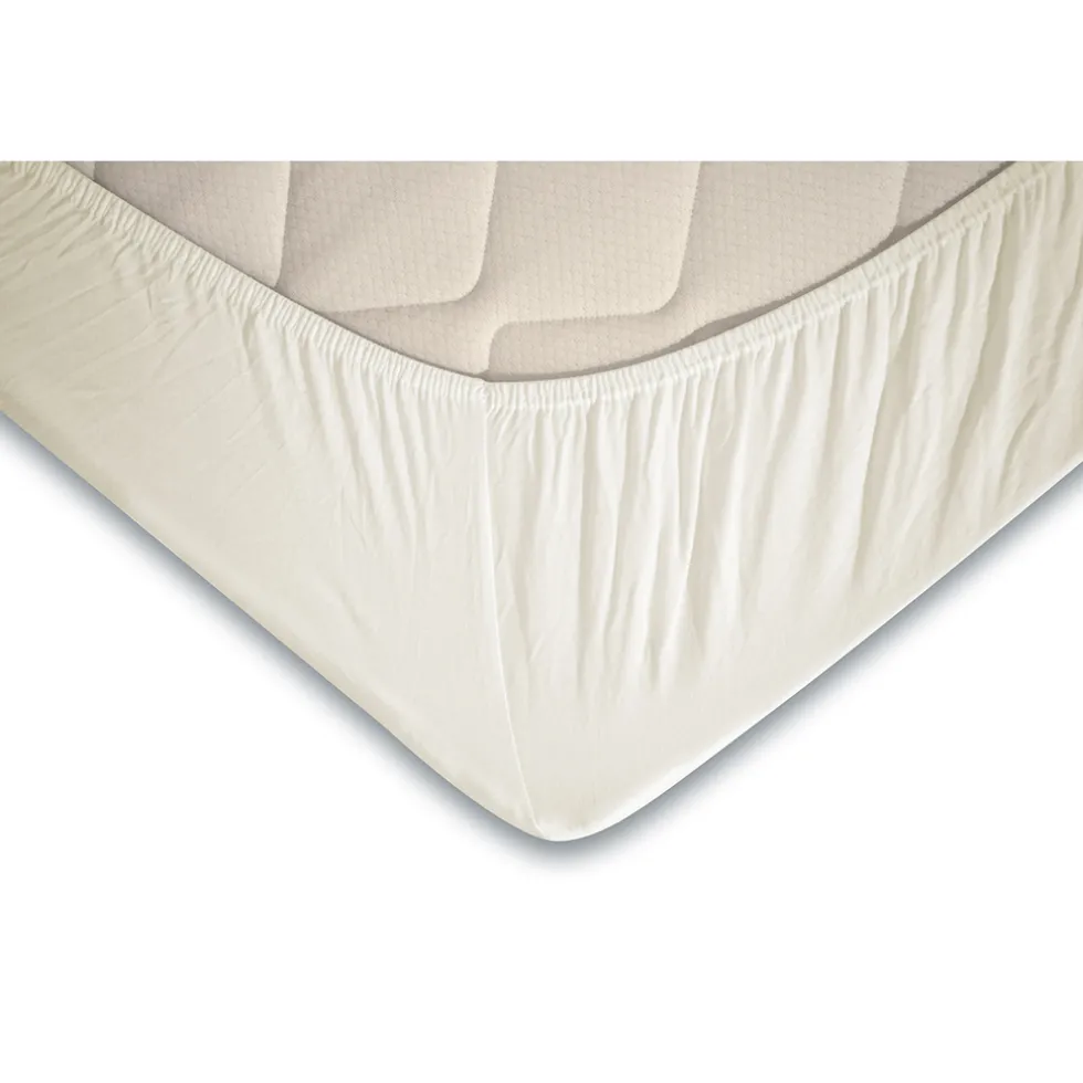 eleganzzz-topper-hoeslaken-jer-uWmkppel-1.webp Fashion Eleganzzz Topper Hoeslaken Jersey Katoen Stretch - Ivoor 80/90x190/200cm