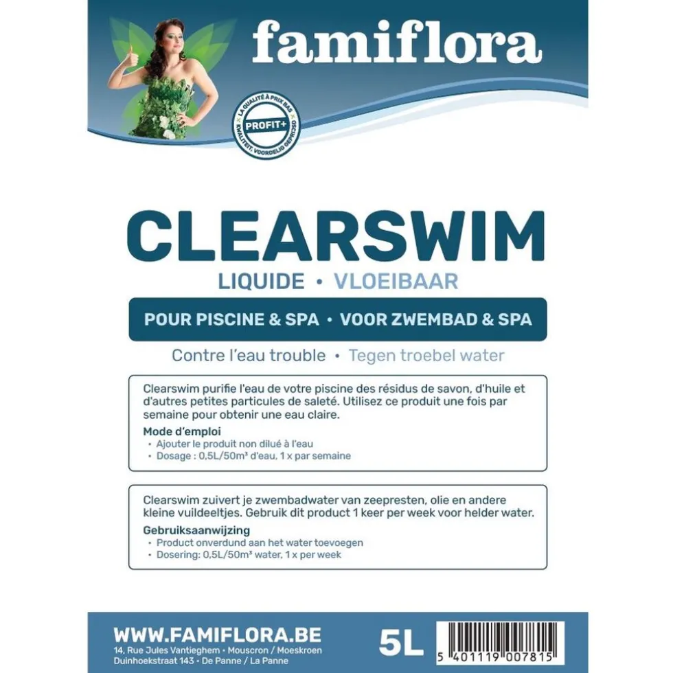 famiflora-clearswim-vloeibaar-lZejqFCy-3.webp Discount Famiflora Clearswim Vloeibaar 10L Tegen Troebel Water
