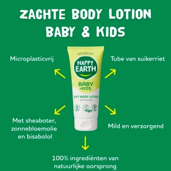 Clearance Happy Earth Baby & Kids 100% Natural Soft Bodylotion