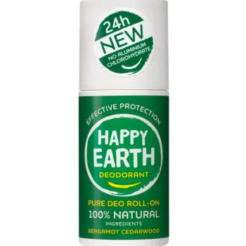 Hot Happy Earth Bergamot Cedarwood Deodorant Roller