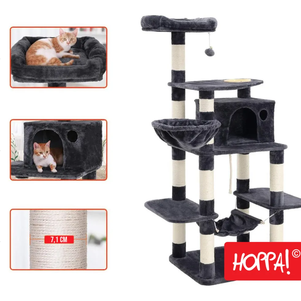 hoppa-multi-level-kattenboom-v-MXJwQqKJ-3.webp New Hoppa! Multi-Level Kattenboom Voerbak Krabpaal Sisal