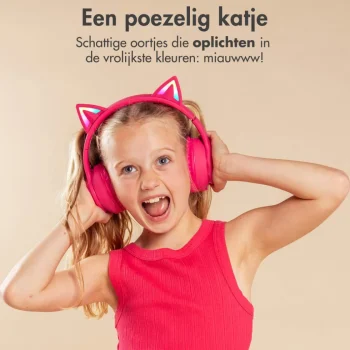 New Imoshion Draadloze Bluetooth Kinder Koptelefoon Met Verlichte Kattenoortjes