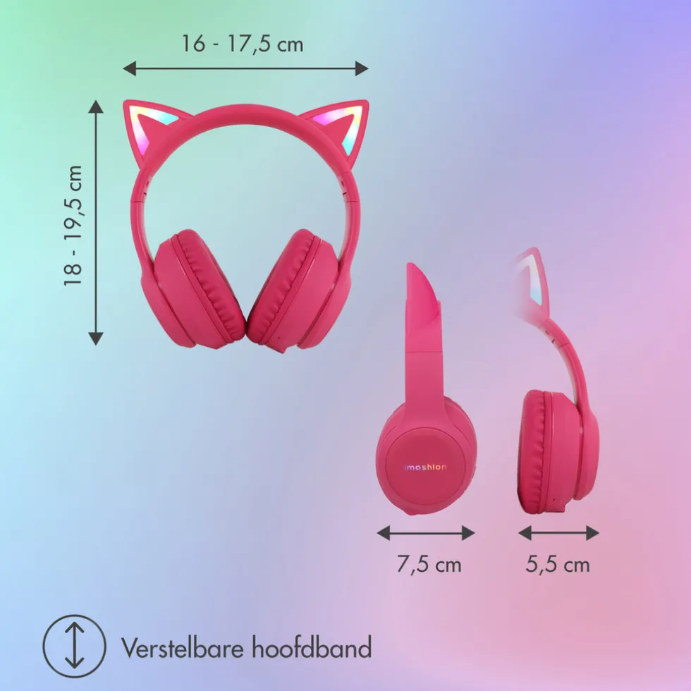 imoshion-draadloze-bluetooth-k-ruSXTTCC-2.webp New Imoshion Draadloze Bluetooth Kinder Koptelefoon Met Verlichte Kattenoortjes