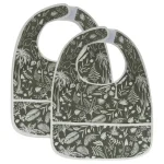 Clearance Jollein Botanical Leaf Green 2-pack Waterproof Slabber