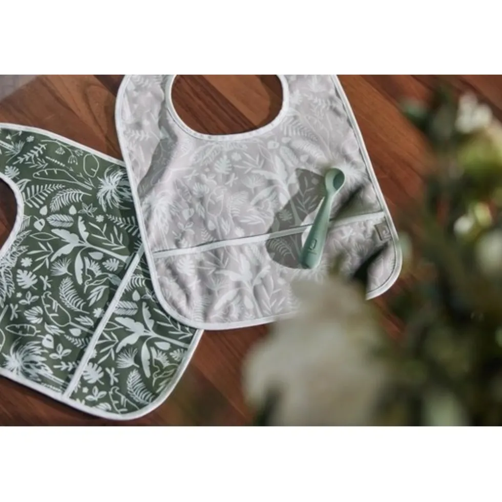 jollein-botanical-leaf-green-2-JlDEuvTn-3.webp Clearance Jollein Botanical Leaf Green 2-pack Waterproof Slabber