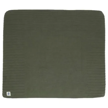 Sale Jollein Pure Knit Leaf Green 75 X 85 Cm GOTS Aankleedkussenhoes