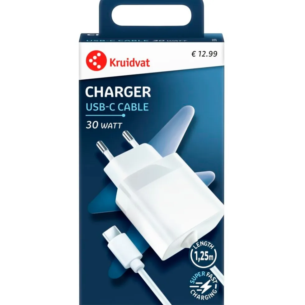 kruidvat-30w-usb-c-oplader-KsYYQsEO-0.webp Clearance Kruidvat 30W USB-C Oplader