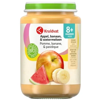 New Kruidvat 8+M Bio Appel, Banaan & Watermeloen Fruithapje