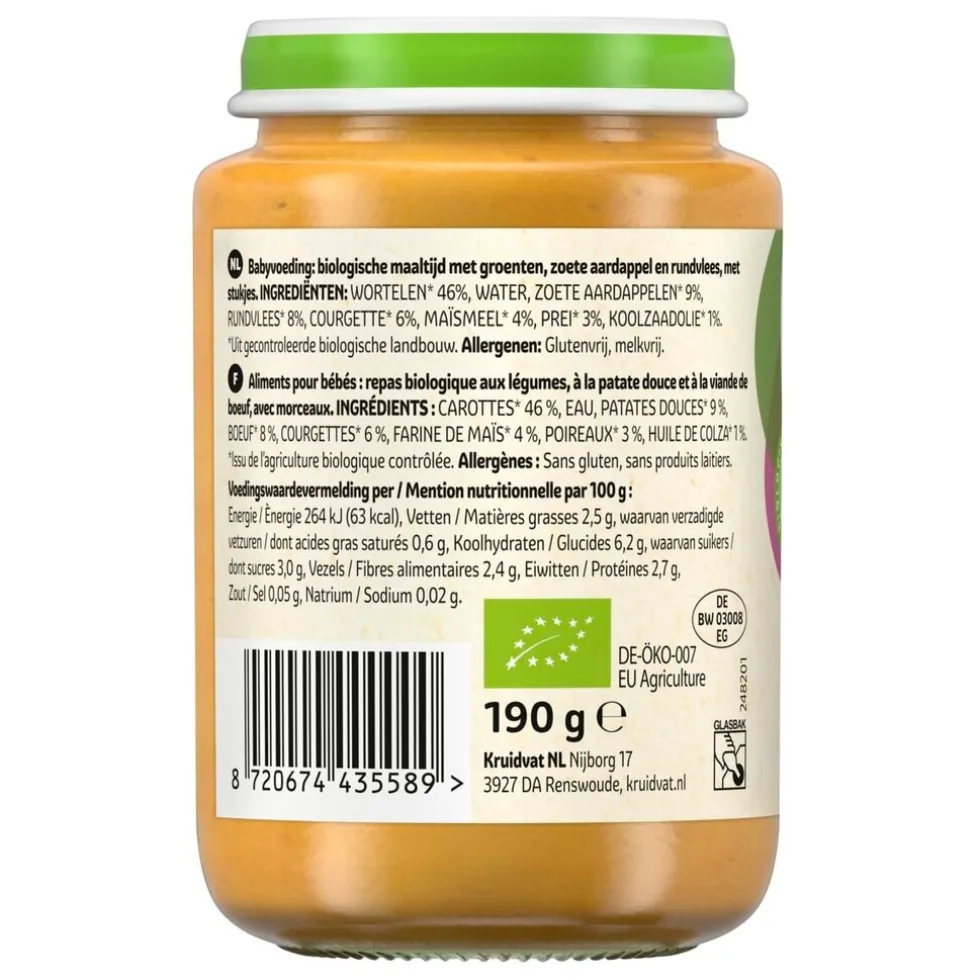 kruidvat-8m-bio-groenten-zoete-qgVkwuuk-1.webp Discount Kruidvat 8+M Bio Groenten, Zoete Aardappel & Rund Maaltijd