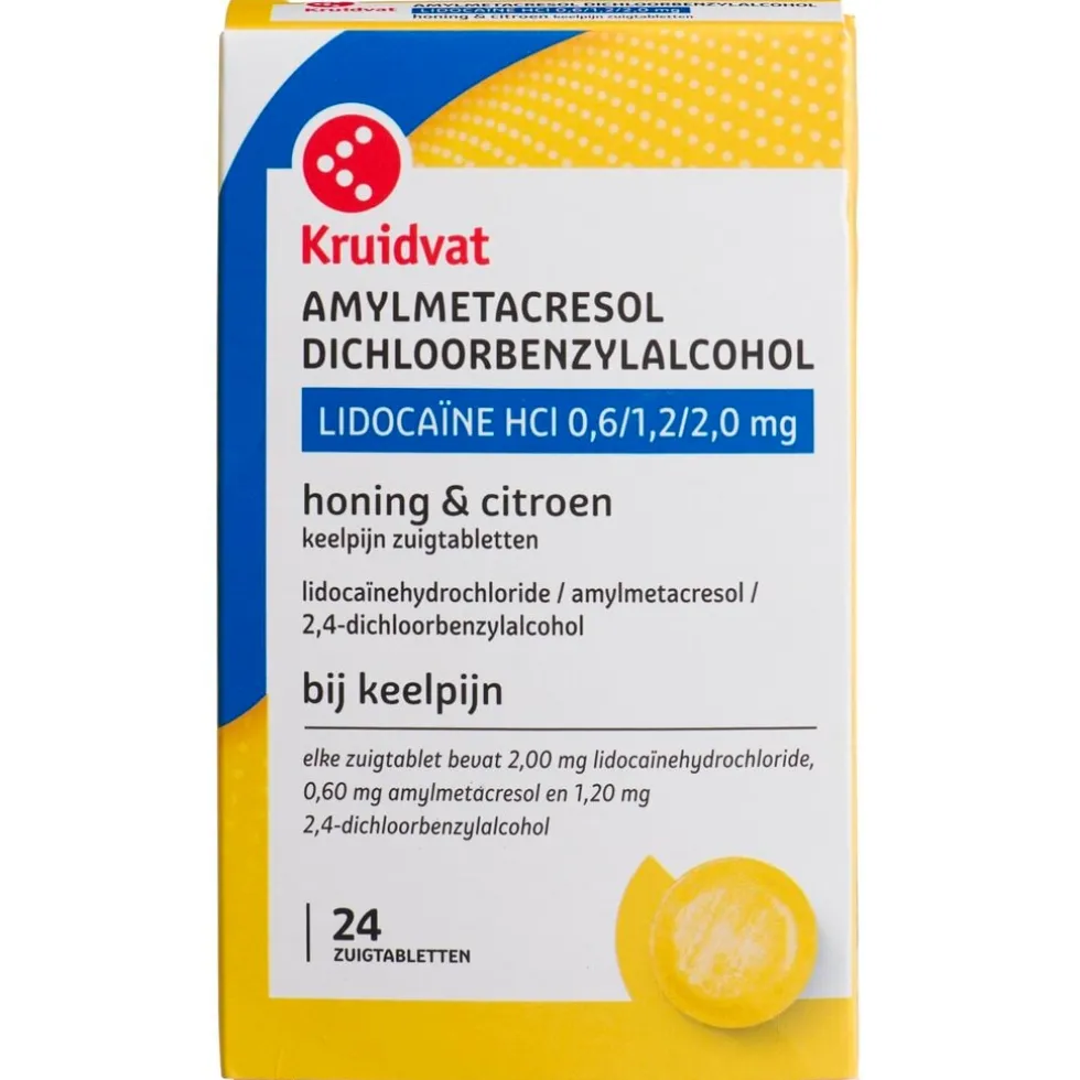 kruidvat-amylmetacresol-lidoc-xvUuPNyk-0.webp Outlet Kruidvat Amylmetacresol + Lidocaïne Keelpijn Zuigtabletten