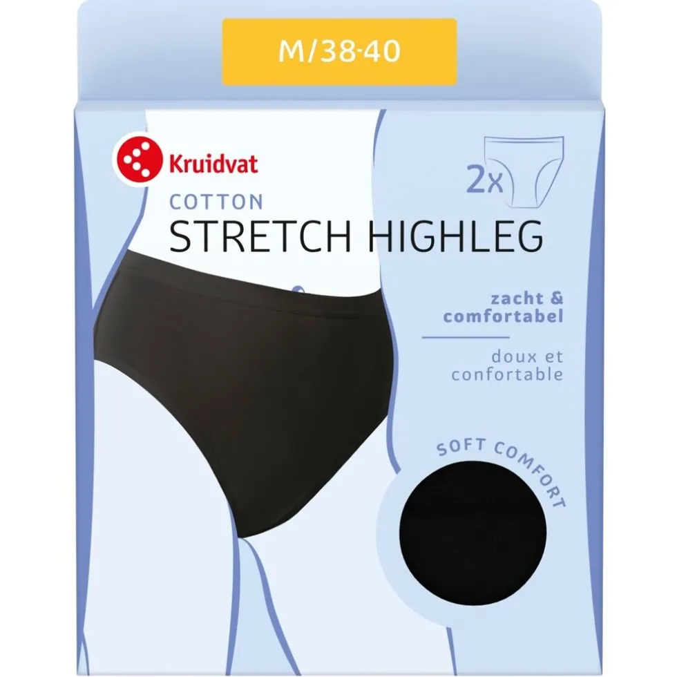kruidvat-cotton-stretch-highle-TEAItPBE-0.webp Fashion Kruidvat Cotton Stretch Highleg Damesslip