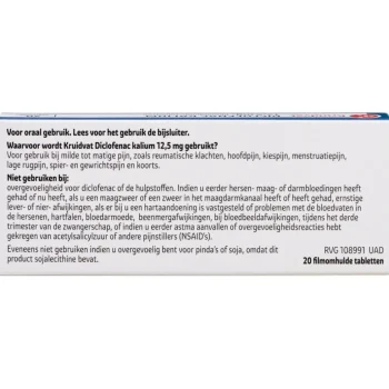 Fashion Kruidvat Diclofenac Kalium 12,5mg Filmomhulde Tabletten