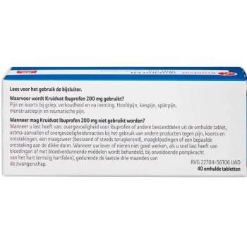 Best Kruidvat Ibuprofen 200mg Omhulde Tabletten